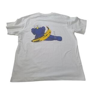 Kaws + Warhol cookie monster tshirt white Size XXL Uniqlo Limited edition
